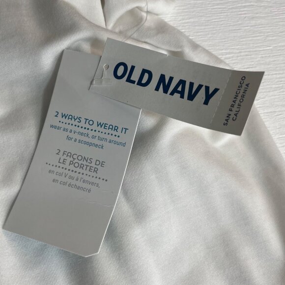 Old Navy Reversible Tank Top Womens 3X White New - Picture 8 of 9